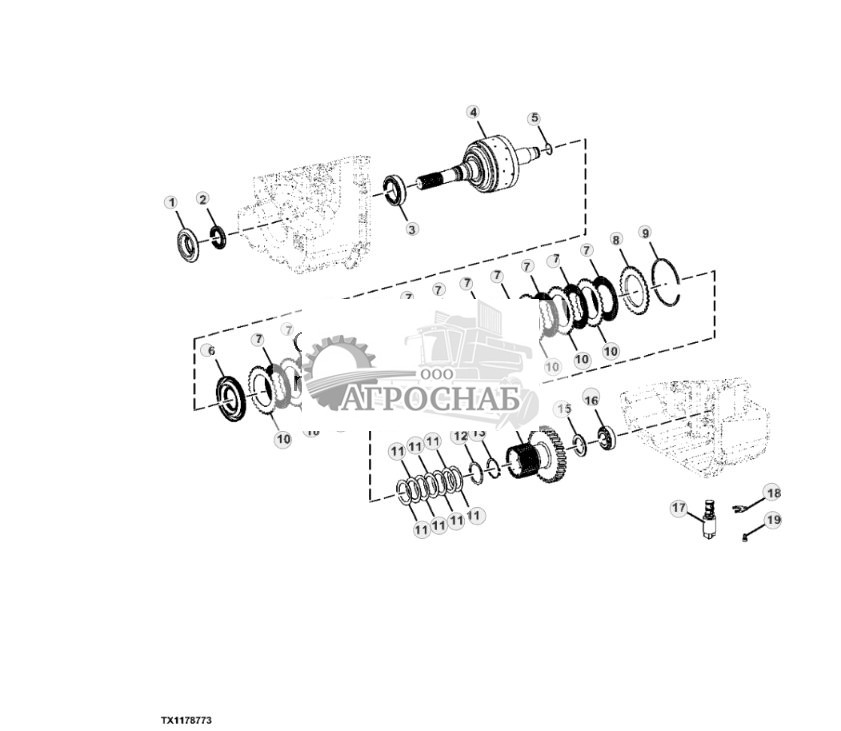 Узел муфты мех. привода передних колес - ST18869 52.jpg